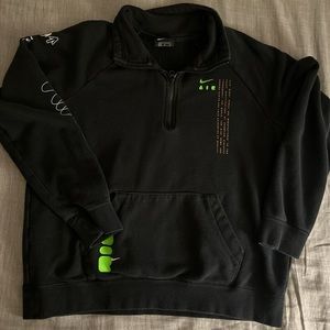 womens black nike half zip